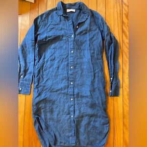 Everlane 100% linen button-down dress